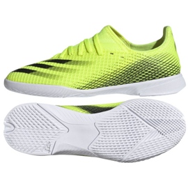 Ghete de fotbal Adidas X Ghosted.3 In Jr FW6924 neon alb, galben verde