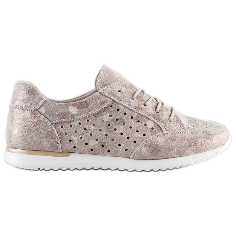 Kylie Încălțăminte din piele ajurată maro de aur