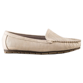 Kylie Mocasini casual cu ajur bej Kylie Mocasini casual cu ajur bej
