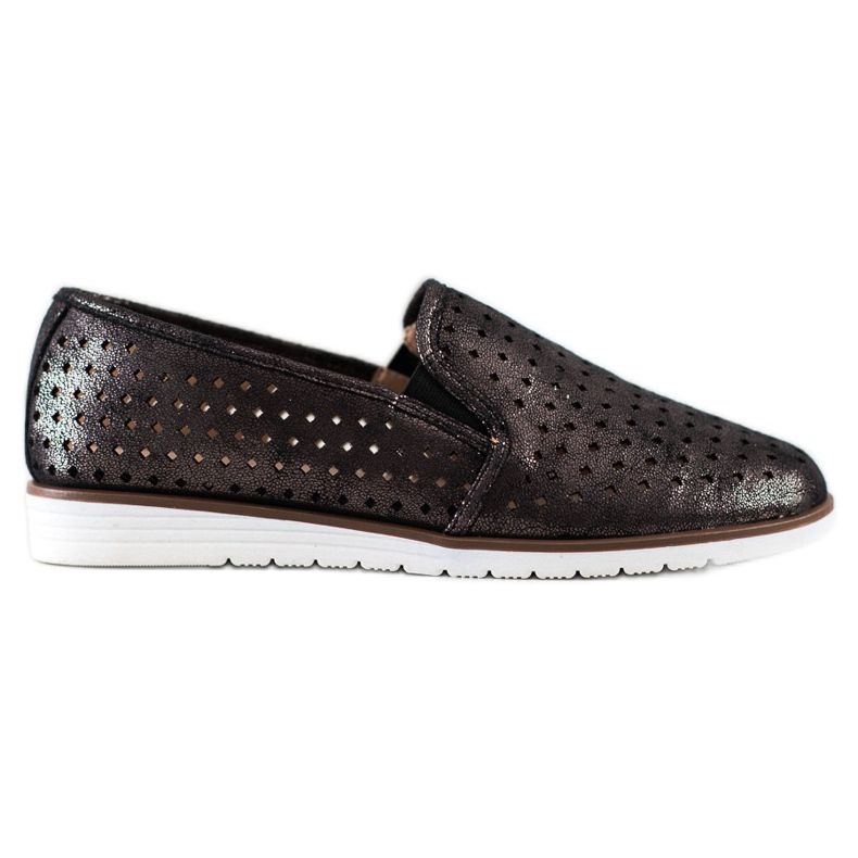 Kylie Slipons ajurati stralucitori maro