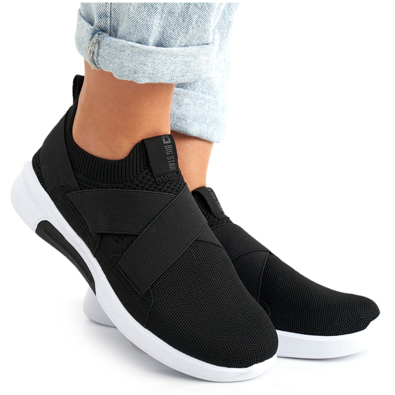 Pantofi sport pentru femei Slip-on Memory Foam System Big Star FF274890 Negru