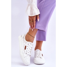 Adidași de dantelă pentru dama Big Star W274925 Alb Adidași de dantelă pentru dama Big Star W274925 Alb