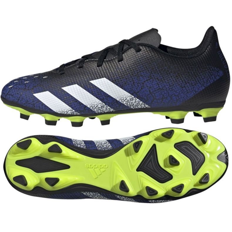 Ghete de fotbal Adidas Predator Freak.4 FxG M FY0625 alb, negru, regal negru