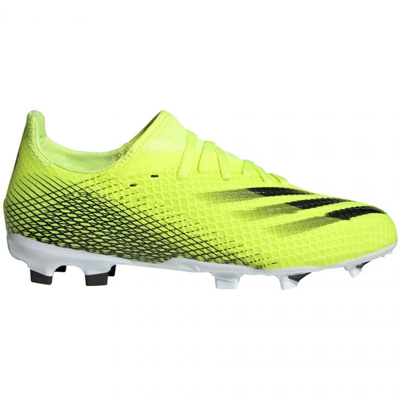 Ghete de fotbal Adidas X Ghosted.3 Fg Jr FW6934 neon alb, galben-verde verde