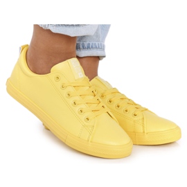 Adidași din piele pentru femei Big Star HH274142 Galben Adidași din piele pentru femei Big Star HH274142 Galben