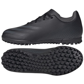 Ghete de fotbal Adidas X Ghosted.4 Tf Jr FX9475 negru negru Ghete de fotbal Adidas X Ghosted.4 Tf Jr FX9475 negru negru