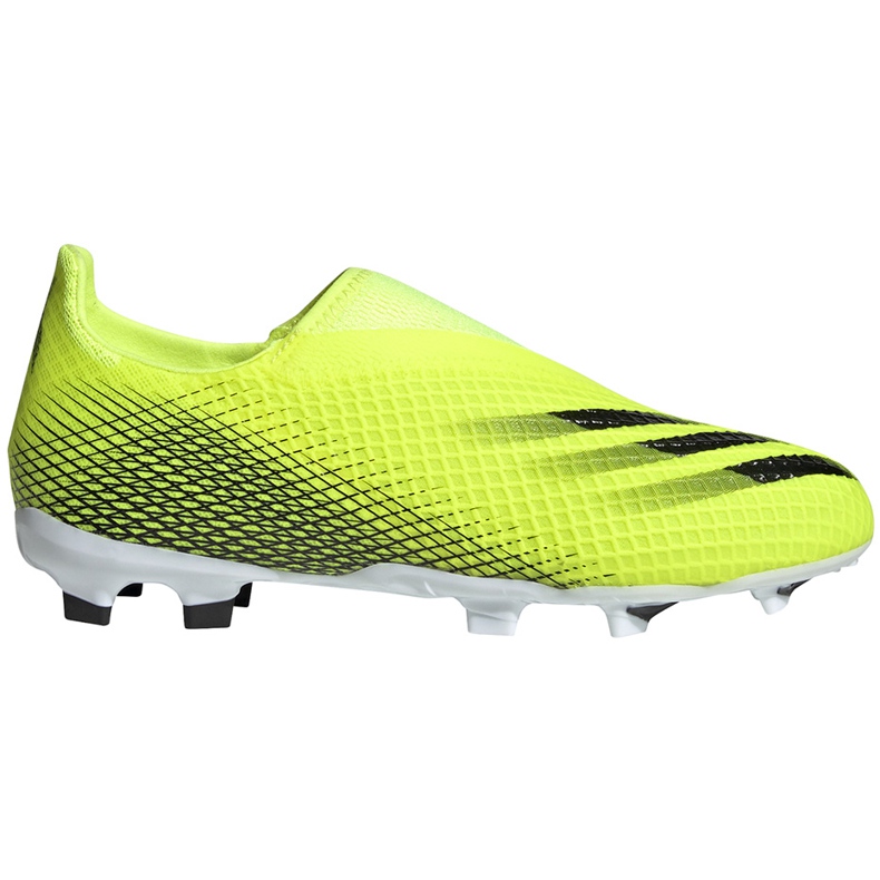 Ghete de fotbal Adidas X Ghosted.3 Ll Fg Junior galben-negru FW6978