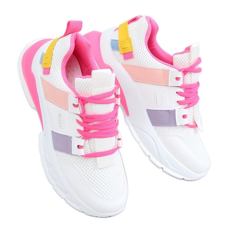 Încălțăminte sport de damă alb și roz LA86P Fushia Încălțăminte sport de damă alb și roz LA86P Fushia