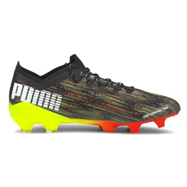 Pantofi de fotbal Puma Ultra 1.2 Fg Ag negru-verde-roșu 106299 02