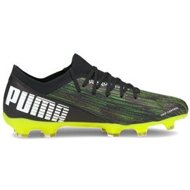 Pantofi de fotbal Puma Ultra 3.2 Fg Ag negru-verde 106300 02