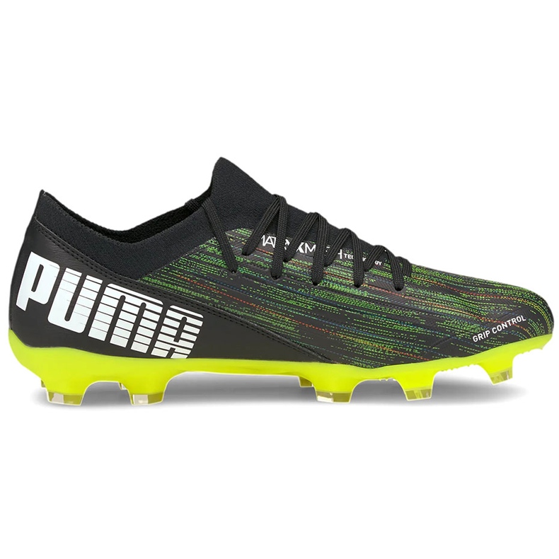 Pantofi de fotbal Puma Ultra 3.2 Fg Ag negru-verde 106300 02