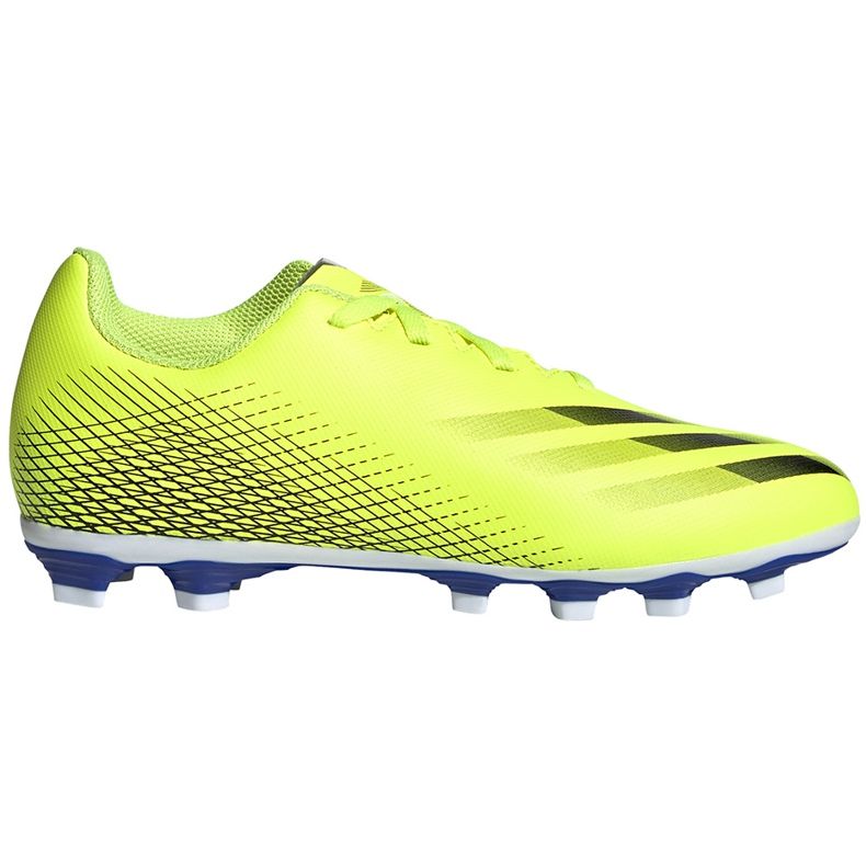 Cizme de fotbal Adidas X Ghosted.4 FxG Junior galben-negru-alb FW6933