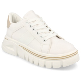 PS1 Adidași de damă pe platformă Riri alb și bej PS1 Adidași de damă pe platformă Riri alb și bej