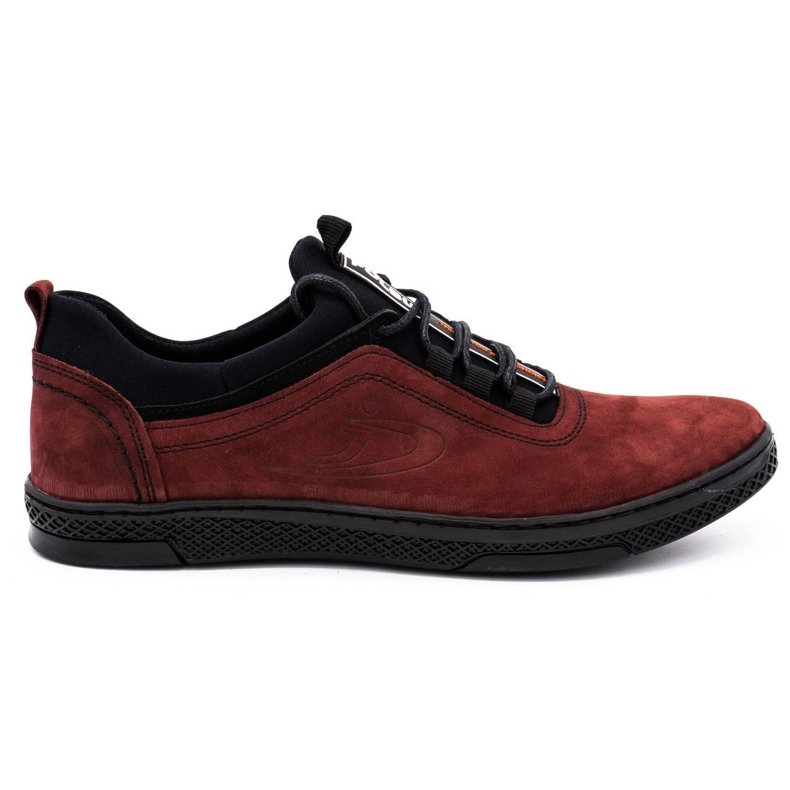Polbut Pantofi casual pentru bărbați din piele K24 burgundy roșu Polbut Pantofi casual pentru bărbați din piele K24 burgundy roșu