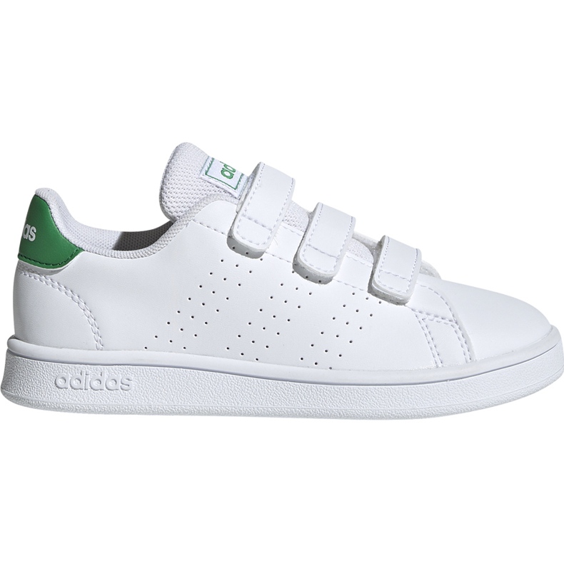 Încălțăminte pentru copii Adidas Advantage C alb și verde EF0223