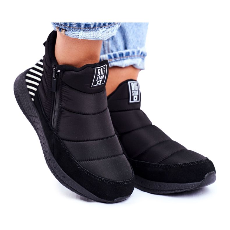 Cizme sport de damă Big Star Black GG274470 alb negru