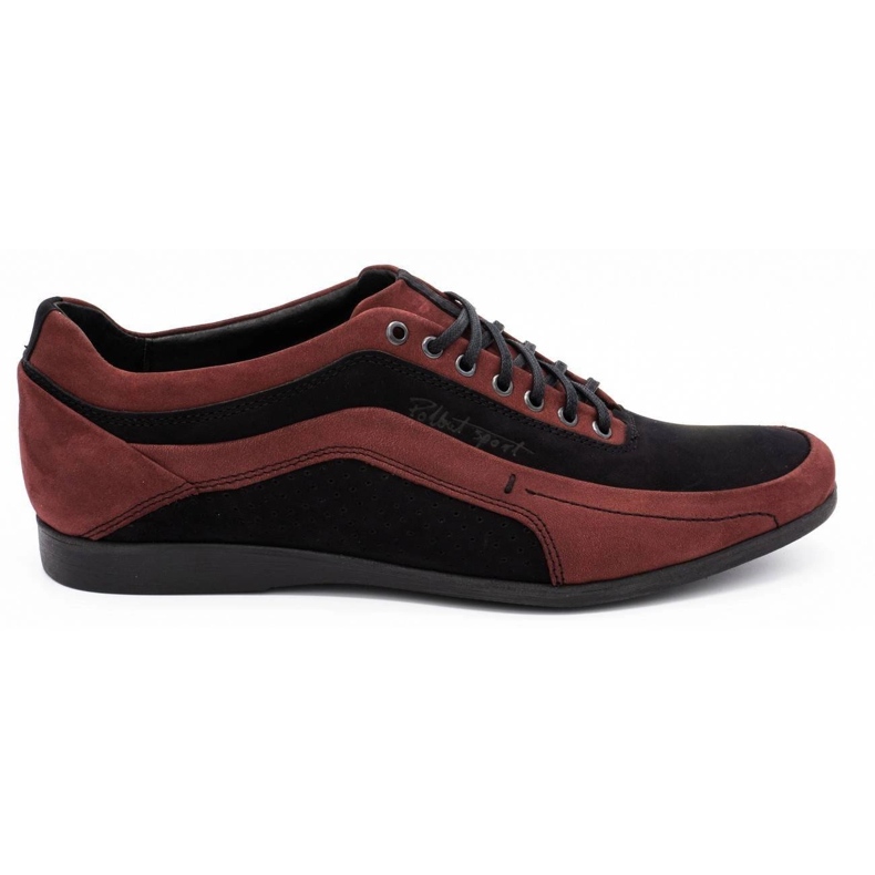 Polbut Pantofi casual bărbați 2101P burgundy roșu