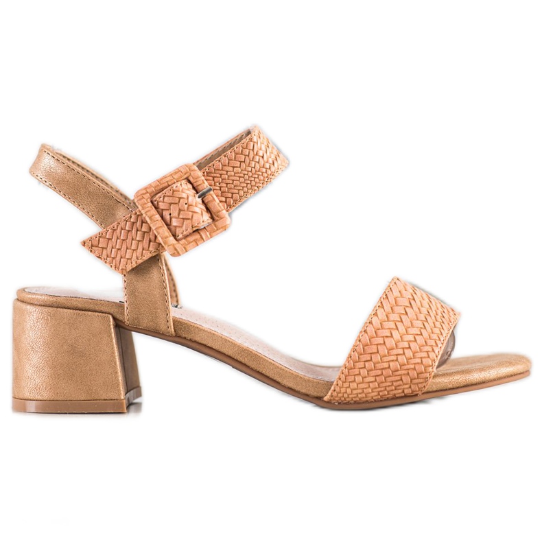 Kylie Sandale cu toc înalt împletit maro