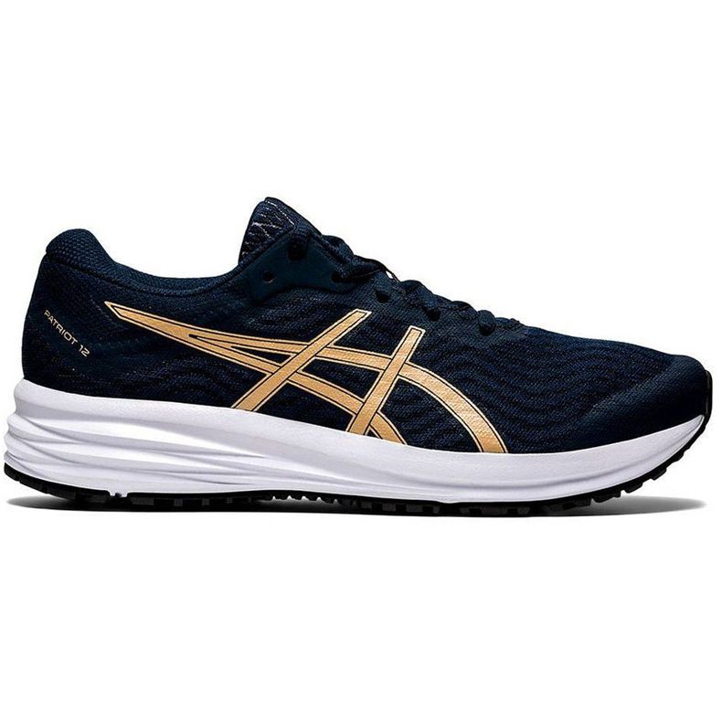 Pantofi de alergare Asics Patriot 12 pentru femei, bleumarin 1012A705 403 albastru marin de aur
