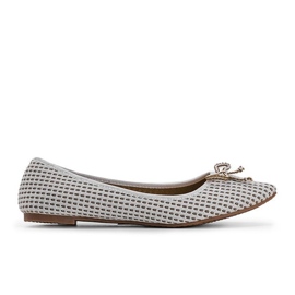 Balerini din stofă bej Del Amor