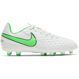 Pantofi de fotbal Nike Tiempo Legend 8 Club FG / MG Junior albi AT5881 030