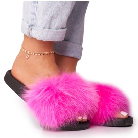 PS1 Papuci de damă cu blană Belmondo fuchsia roz PS1 Papuci de damă cu blană Belmondo fuchsia roz