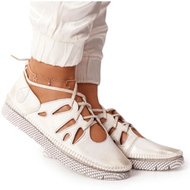 Încălțăminte din piele pentru femei Maciejka Beige-Gold 04449-25 bej de aur