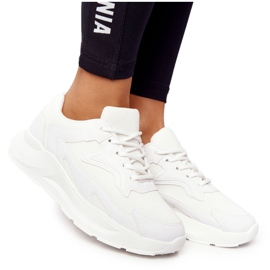 FB2 Adidași pentru femei pe talpă mare, White Delusion alb FB2 Adidași pentru femei pe talpă mare, White Delusion alb