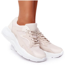 FB2 Adidași pentru femei Beige Delusion pe talpă mare bej