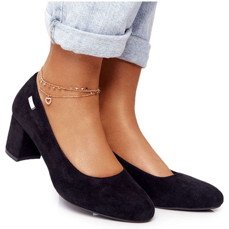 Pompe din piele de căprioară pe o bară neagră Sergio Leone negru