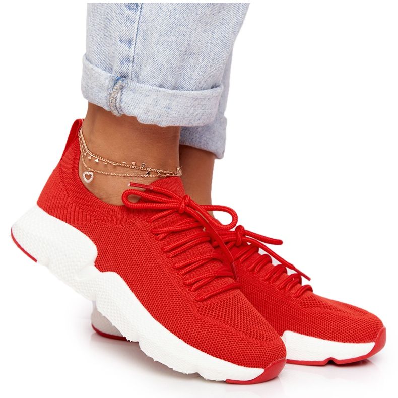 Încălțăminte sport de damă Slip-on Big Star DD274580 Roșu