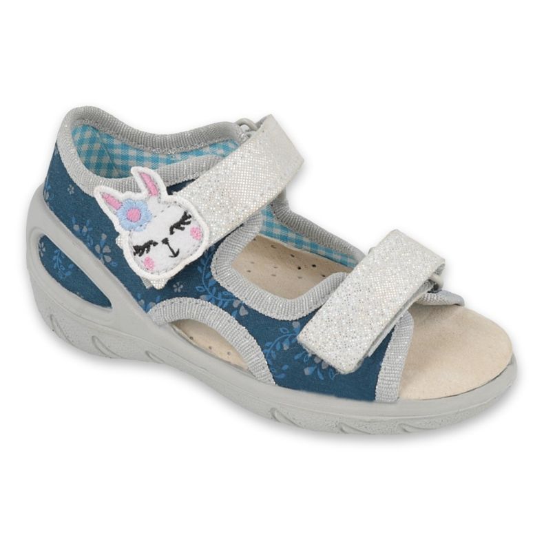 Pantofi pentru copii Befado pu 065X154 albastru marin gri multicolor