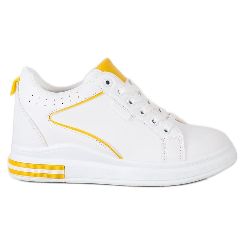 SHELOVET Pantofi albi cu pană ascunsă