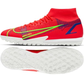 Pantof de fotbal Nike Mercurial Superfly 8 Academy Tf M CV0953 600 roșu portocale si rosii Pantof de fotbal Nike Mercurial Superfly 8 Academy Tf M CV0953 600 roșu portocale si rosii