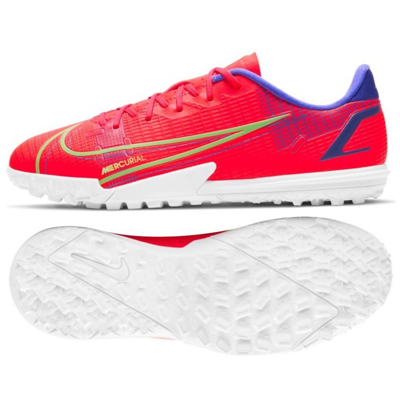 Pantof de fotbal Nike Vapor 14 Academy Tf Jr CV0822 600 roșu portocale si rosii