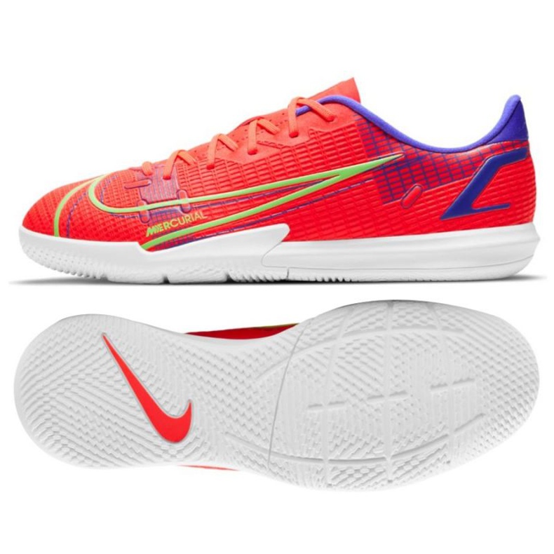 Pantofi de fotbal Nike Vapor 14 Academy Ic Jr CV0815 600 roșu portocale si rosii