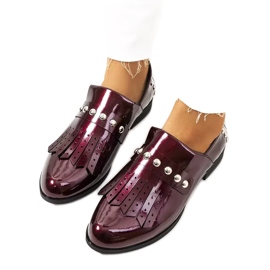 Pantofi de alunecare pentru femei Cassidy burgundy roșu Pantofi de alunecare pentru femei Cassidy burgundy roșu