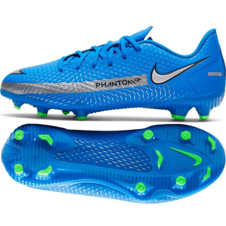 Pantofi de fotbal Nike Phantom Gt Academy FG / MG Jr CK8476 400 albastru albastru