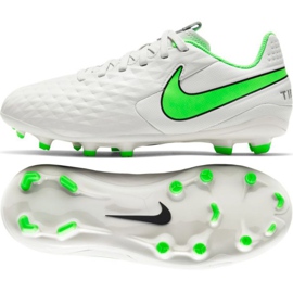 Pantofi de fotbal Nike Tiempo Legend 8 Academy Mg Jr AT5732 030 fildeş alb