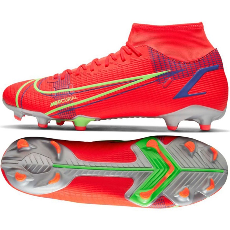 Pantof de fotbal Nike Mercurial Superfly 8 Academy Mg M CV0843 600 roșu portocale si rosii