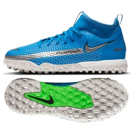 Pantof de fotbal Nike Phantom Gt Academy Df Tf Jr CW6695 400 albastru albastru