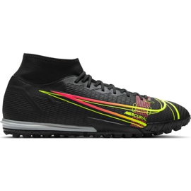 Pantofi de fotbal Nike Mercurial Superfly 8 Academy Tf CV0953 090 negru negru Pantofi de fotbal Nike Mercurial Superfly 8 Academy Tf CV0953 090 negru negru