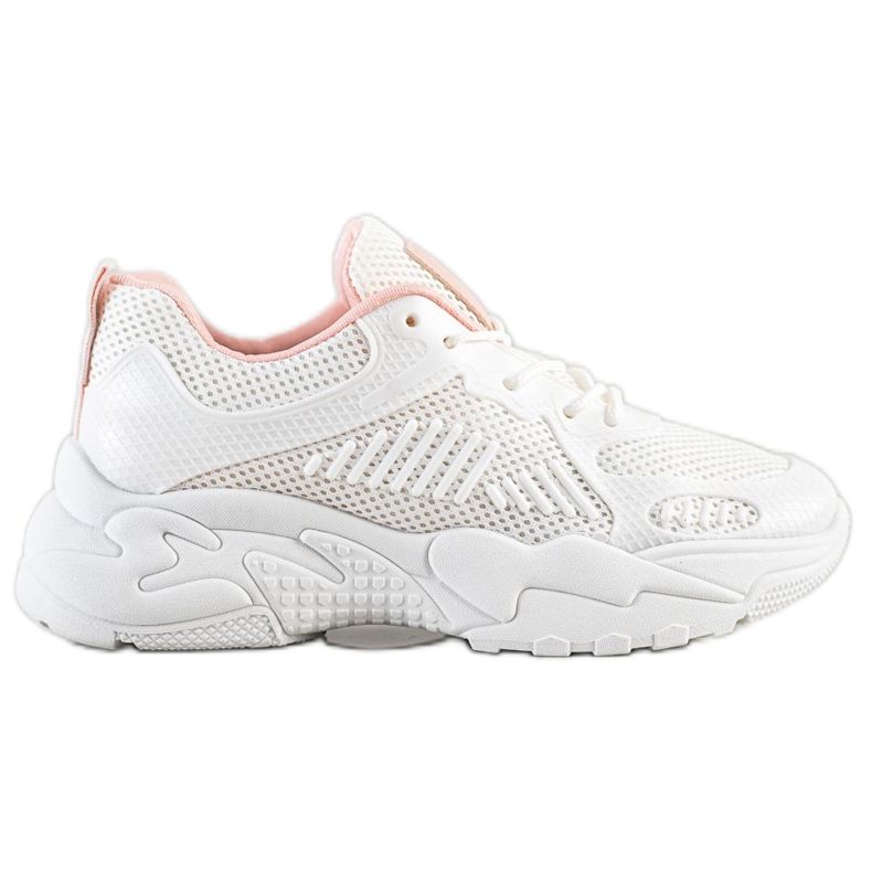 SHELOVET Adidași albi de primăvară roz