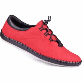 Kampol Pantofi casual bărbați 337/39 roșii negru roșu