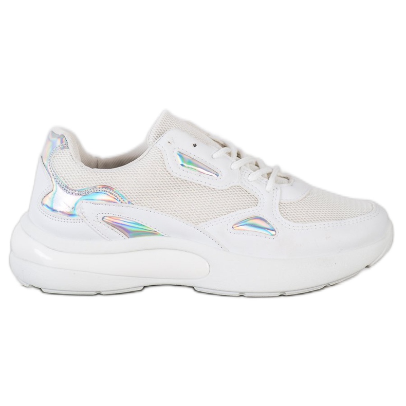 Creamberry'S Adidași cu inserții Holo alb multicolor Creamberry'S Adidași cu inserții Holo alb multicolor
