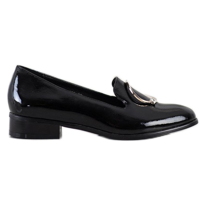 Mocasini negri cu decor VINCEZA negru