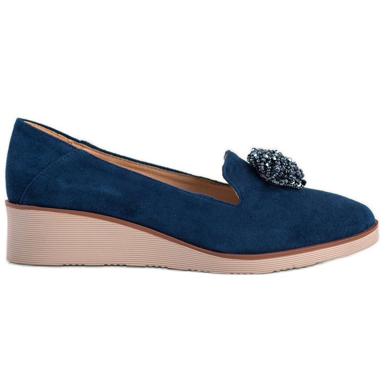 Domni eleganți cu decor VINCEZA albastru marin