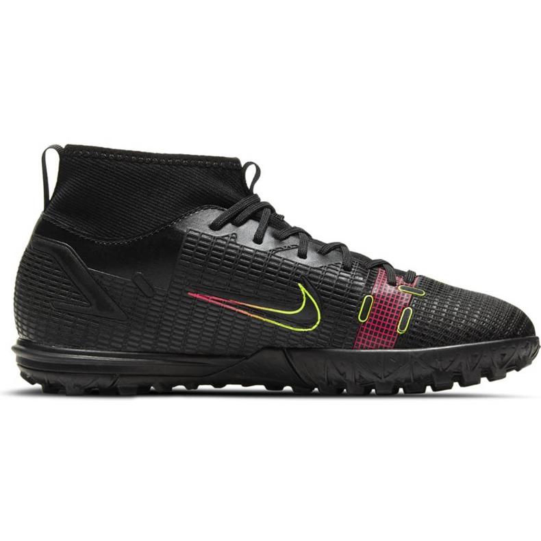 Pantof de fotbal Nike Mercurial Superfly 8 Academy Tf Junior CV0789 090 negru negru Pantof de fotbal Nike Mercurial Superfly 8 Academy Tf Junior CV0789 090 negru negru