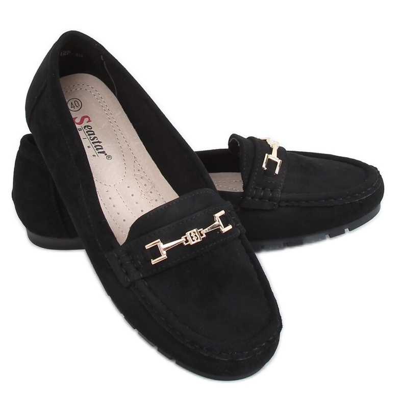 Mocasini negri de dama negri GS12P Negru