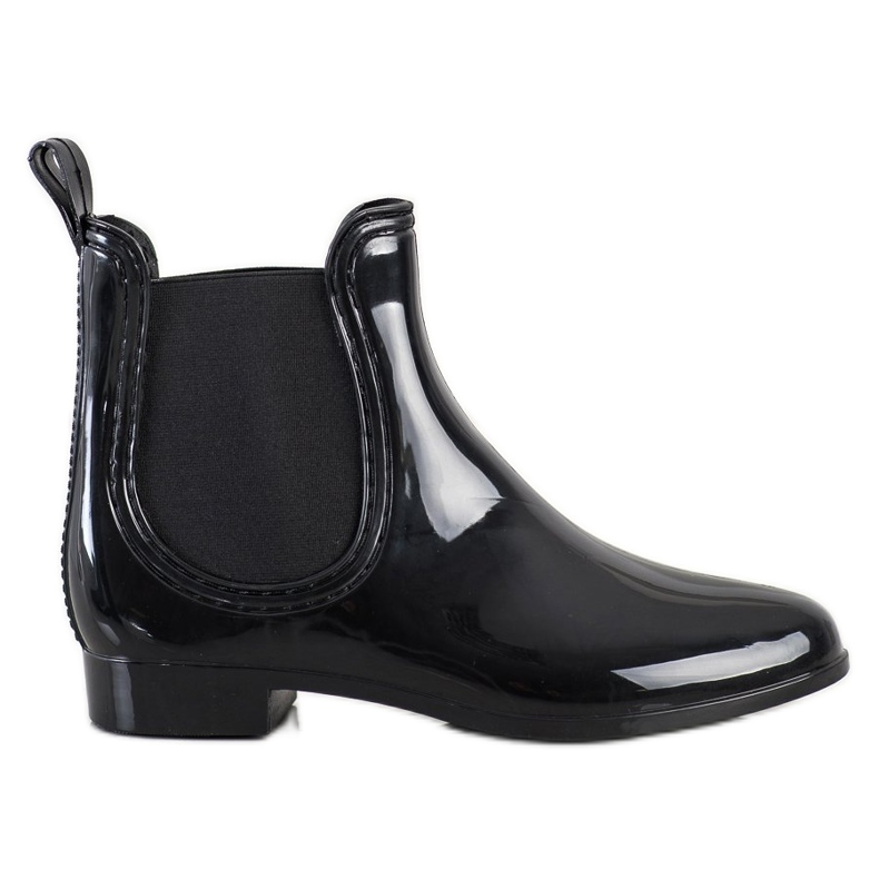 SHELOVET Wellies scurte strălucitoare negru